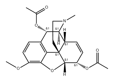 (5α,6α,10α)-7,8-Didehydro-4,5-epoxy-3-Methoxy-17-MethylMorphinan-6,10-diol 6,10-Diacetate, 1188377-78-7, 结构式