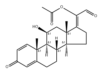 (11β,17Z)-20-(Acetyloxy)-11-hydroxy-3-oxopregna-1,4,17(20)-trien-21-al|