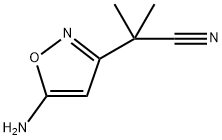 3-Isoxazoleacetonitrile, 5-amino-α,α-dimethyl- Structure