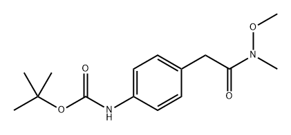 Carbamic acid, N-[4-[2-(methoxymethylamino)-2-oxoethyl]phenyl]-, 1,1-dimethylethyl ester Struktur