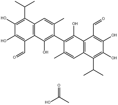 (S)-Gossypol (acetic acid) Structure