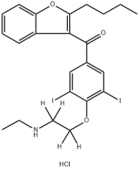 N-Desethylamiodarone-D4 HCl Struktur