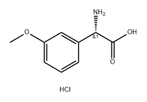 (S)-2-amino-2-(3-methoxyphenyl)acetic acid hydrochloride 结构式
