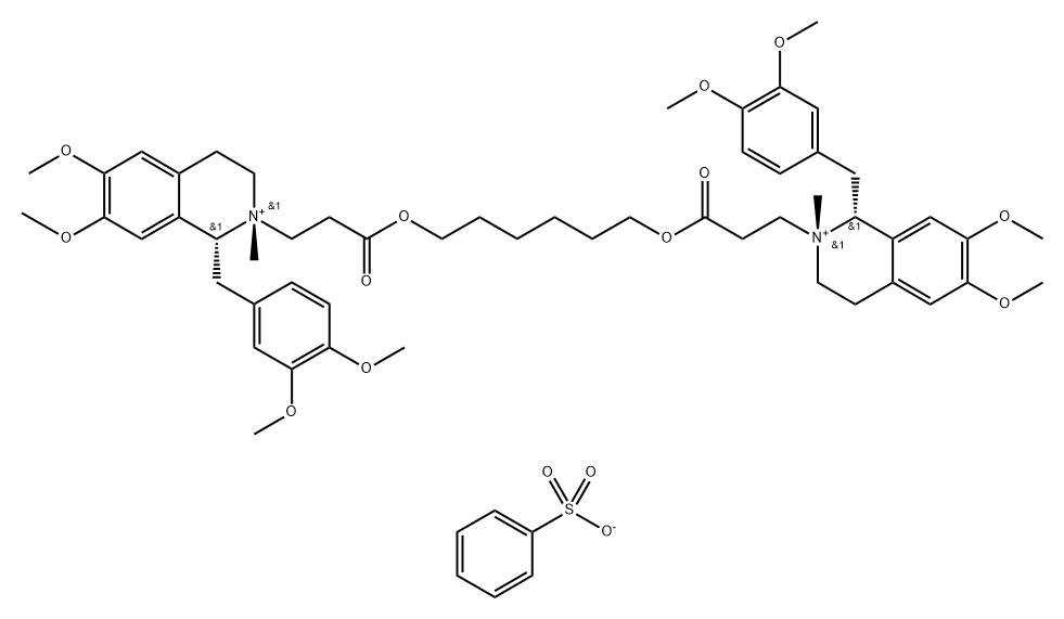 Cisatracurium-20-methyl Dibenzenesulfonate, 1193104-85-6, 结构式