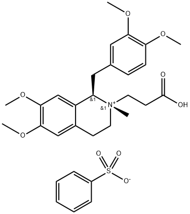 (1R,2S)-2-(2-carboxyethyl)-1 -(3,4-dimethoxybenzyl)-6,7-dimethoxy-2-methyl-1,2,3,4-tetrahydroisoquinolin-2-ium Structure