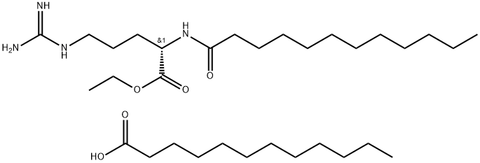 N-月桂酰-L-精氨酸乙酯-月桂酸盐, 1193347-26-0, 结构式