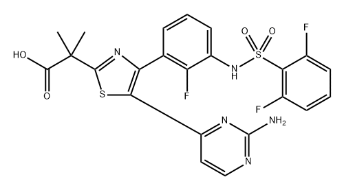 13C2,2H6]-达拉非尼羧酸二锂盐 结构式
