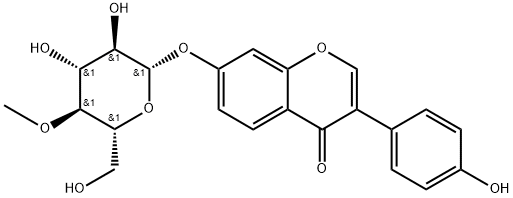 4'-羟基异黄酮-7-O-Β-4''甲氧基葡萄糖苷,1195968-02-5,结构式