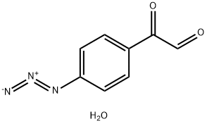 4-Azido-alpha-oxobenzeneacetaldehyde hydrate (1:1) Struktur
