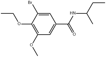 3-Bromo-4-ethoxy-5-methoxy-N-(1-methylpropyl)benzamide Structure