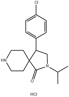 4-(4-氯苯基)-2-异丙基-2,8-二氮杂螺[4.5]癸烷-1-酮盐酸盐, 1198284-09-1, 结构式