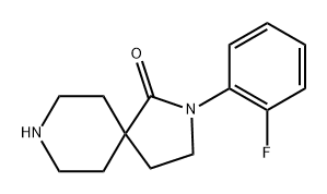 2-(2-Fluoro-phenyl)-2,8-diaza-spiro[4.5]decan-1-one 结构式