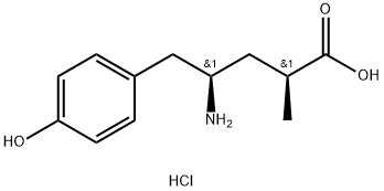 methyl (2S,4R)-4-amino-5-(4-hydroxyphenyl)-2-methylpentanoate hydrochlorid 结构式