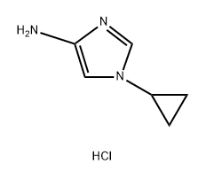 1H-Imidazol-4-amine, 1-cyclopropyl-, hydrochloride (1:1) Structure