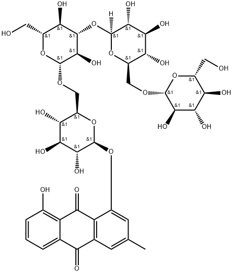 Chrysophanol tetraglucoside 结构式
