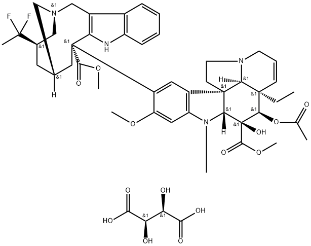长春氟宁酒石酸盐, 1201898-17-0, 结构式