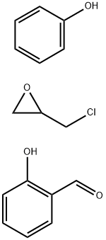 Benzaldehyde, 2-hydroxy-, polymer with (chloromethyl)oxirane and phenol Structure