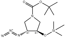 1-Pyrrolidinecarboxylic acid, 3-azido-4-[(trimethylsilyl)oxy]-, 1,1-dimethylethyl ester, (3R,4R)-