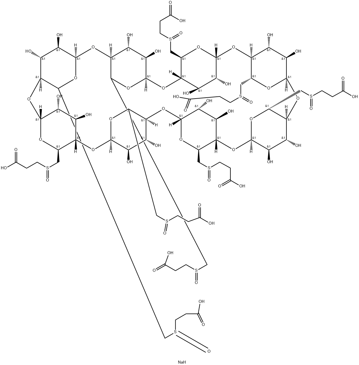 Sugammadex Impurity 12 Octa-Sodium Salt,1202259-85-5,结构式