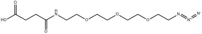 1-azido-13-oxo-3,6,9-trioxa-12-azahexadecan-16-oic acid Struktur