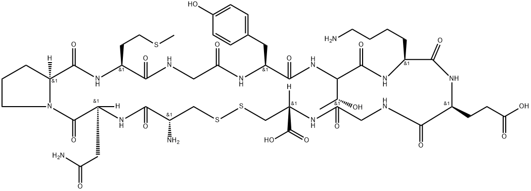 H-CYS-ASN-PRO-MET-GLY-TYR-THR-LYS-GLU-GLY-CYS-OH(DISULFIDE BRIDGE:CYS1-CYS11),1203586-72-4,结构式