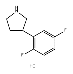 3-(2,5-二氟苯基)吡咯烷盐酸盐, 1203683-07-1, 结构式