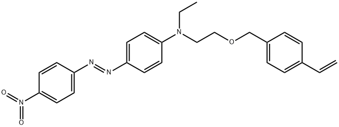 N-[2-[(4-乙烯基苯基)甲氧基]乙基]-N-乙基-4-[2-(4-硝基苯基)偶氮基] 苯胺, 120404-54-8, 结构式