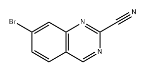 7-bromoquinazoline-2-carbonitrile 结构式