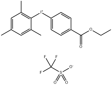 (4-(乙氧基羰基)苯基)(均三甲苯基)碘鎓 三氟甲磺酸盐,1204518-04-6,结构式