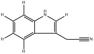 Indole-2,4,5,6,7-d5-3-acetonitrile 结构式