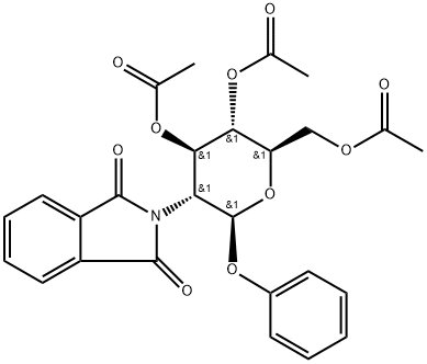 Phenyl 3,4,6-tri-O-acetyl-2-deoxy-2-phthalimido-b-D-glucopyranoside Struktur