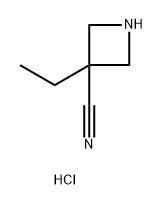 3-Azetidinecarbonitrile, 3-ethyl-, hydrochloride (1:1), 1205750-03-3, 结构式