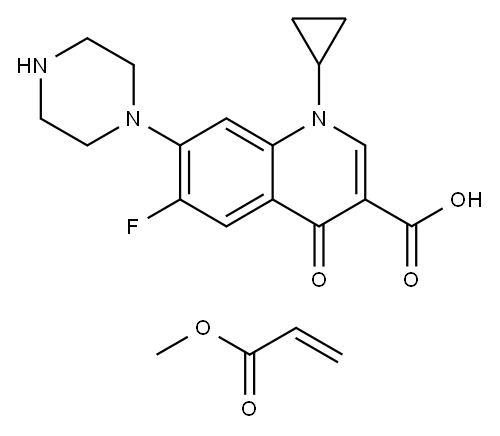 3-Quinolinecarboxylic acid, 1-cyclopropyl-6-fluoro-1,4-dihydro-4-oxo-7-(1-piperazinyl)-, coMpd. with Methyl 2-propenoate Structure
