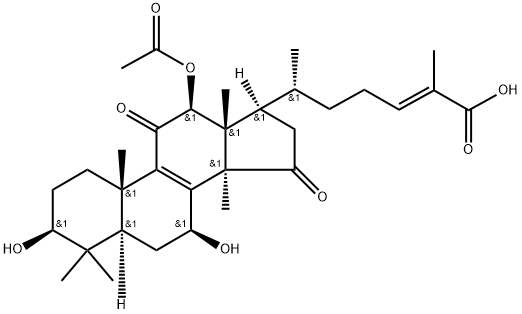 Lanosta-8,24-dien-26-oic acid, 12-(acetyloxy)-3,7-dihydroxy-11,15-dioxo-, (3β,7β,12β,24E)-|灵芝酸GS-3