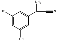 Benzeneacetonitrile, α-amino-3,5-dihydroxy- Structure
