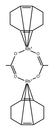 Di-u-acetatobis-(1,5-cyclooctadiene)-dirhodium 结构式