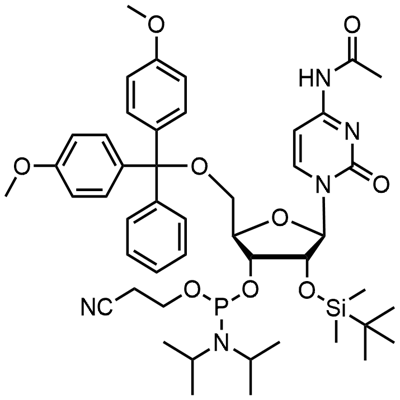 Ac-rC Phosphoramidite Struktur