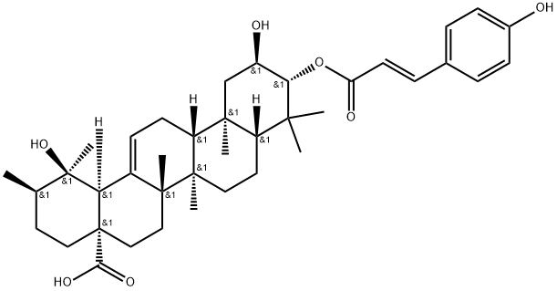 3-O-trans-p-クマロイルトルメント酸 化学構造式