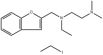 N'-(1-benzofuran-2-ylmethyl)-N'-ethyl-N,N-dimethylethane-1,2-diamine iodoethane Struktur
