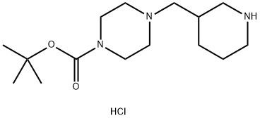 4-(哌啶-3-基甲基)哌嗪-1-羧酸叔丁酯二盐酸盐 结构式