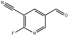 2-Fluoro-5-formyl-3-pyridinecarbonitrile Struktur