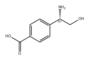4-[(1S)-1-amino-2-hydroxyethyl]benzoic acid 结构式