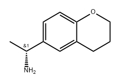 (1R)-1-(3,4-dihydro-2H-1-benzopyran-6-yl)ethan-1-amine 结构式