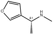 3-Furanmethanamine, N,α-dimethyl-, (αR)- Structure