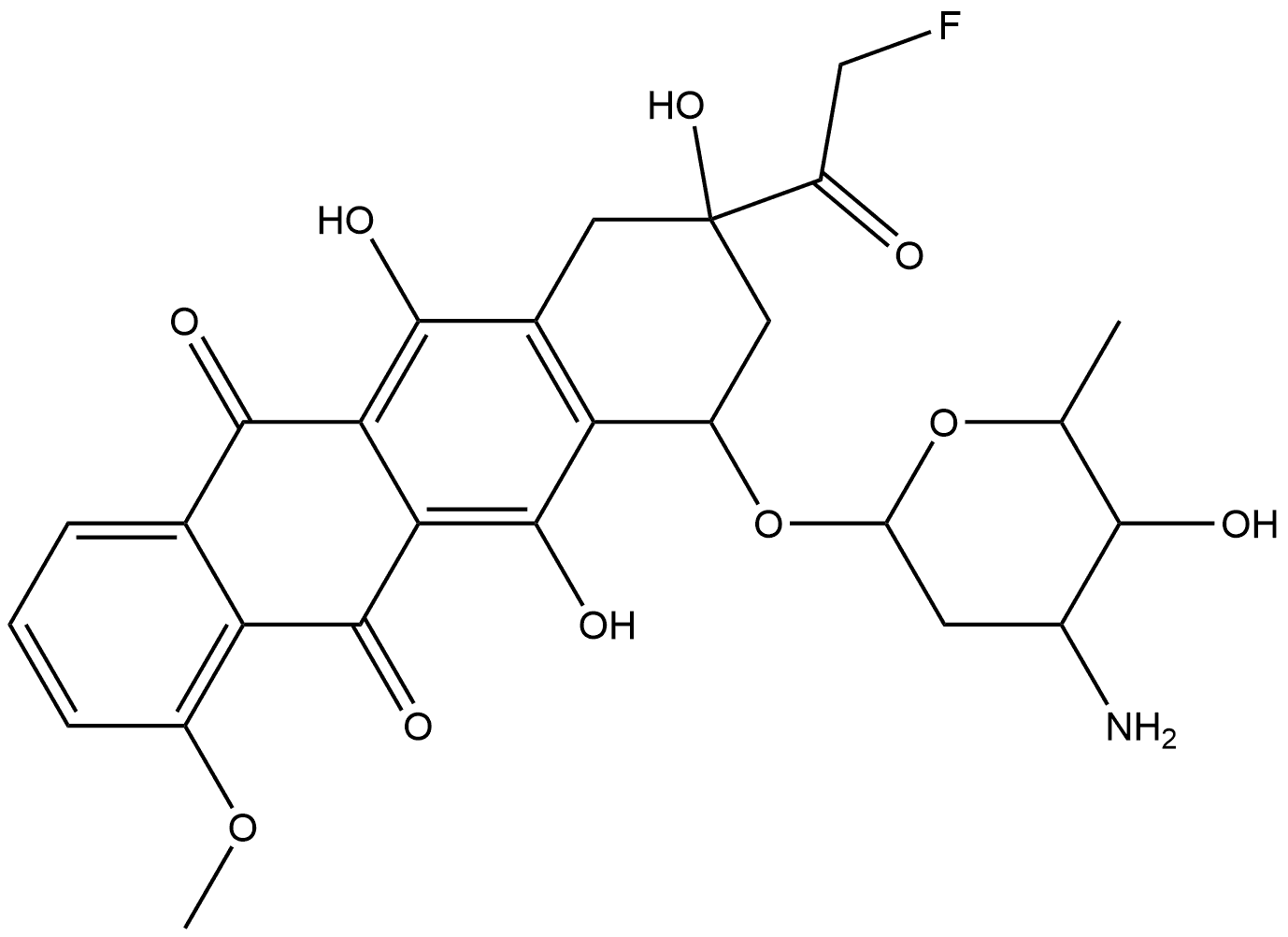 Fluorodaunorubicine Struktur