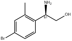 (R)-2-氨基-2-(4-溴-2-甲基苯基)乙烷-1-醇 结构式