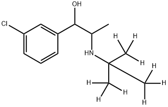 2H9]-羟基安非他酮盐酸盐, 1215071-07-0, 结构式