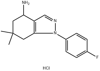 1-(4-fluorophenyl)-6,6-dimethyl-4,5,6,7-tetrahydro-1{H}-indazol-4-amine Structure