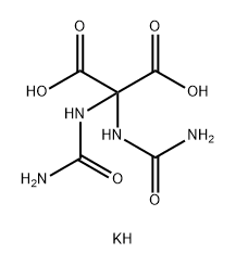 Propanedioic acid, 2,2-bis[(aminocarbonyl)amino]-, potassium salt (1:2)