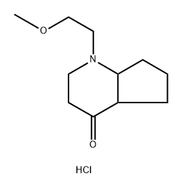 1-(2-methoxyethyl)octahydro-4H-cyclopenta[b]pyridin-4-one hydrochloride 结构式